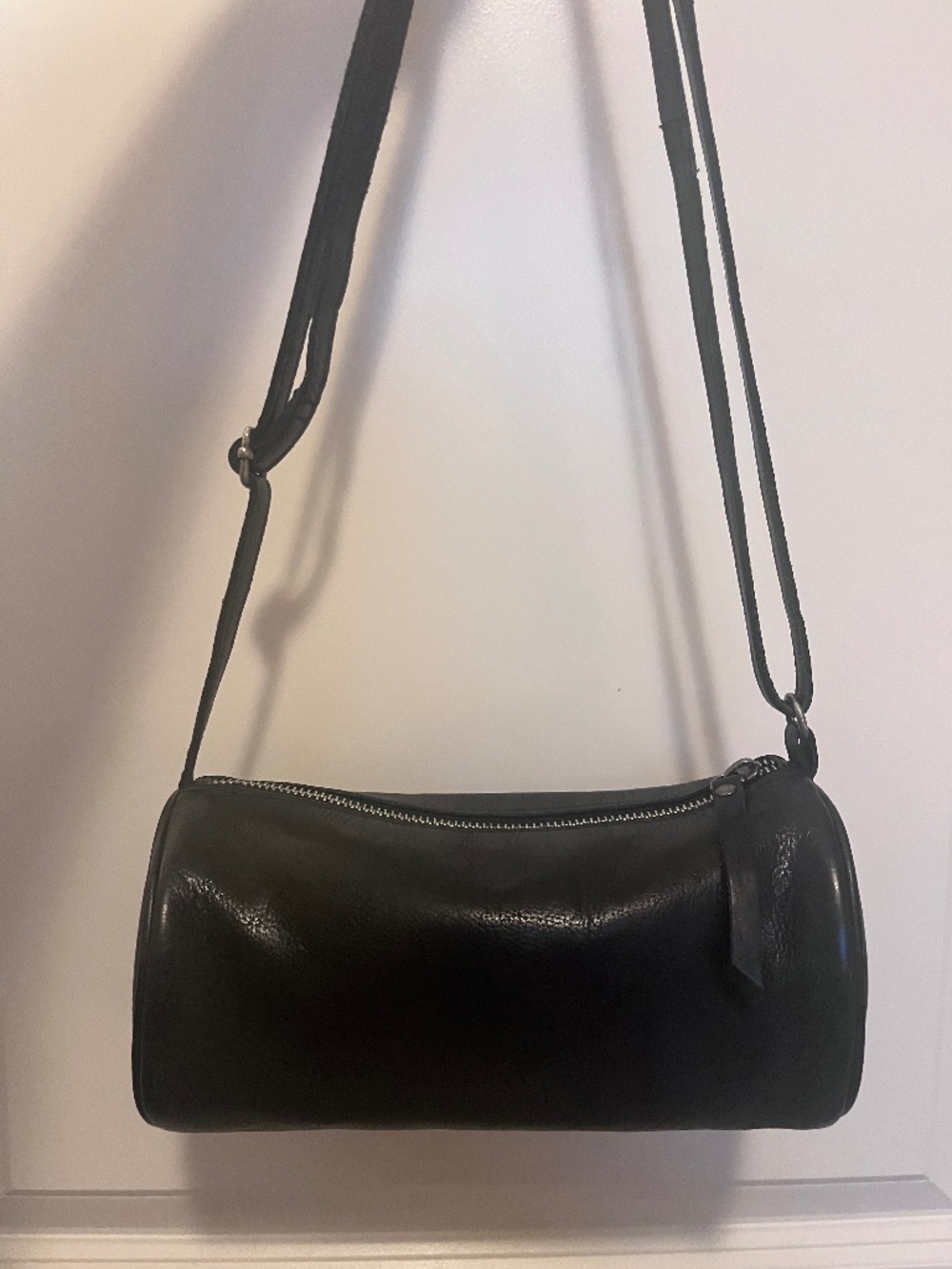 Twyla Leather Crossbody Bag in Black